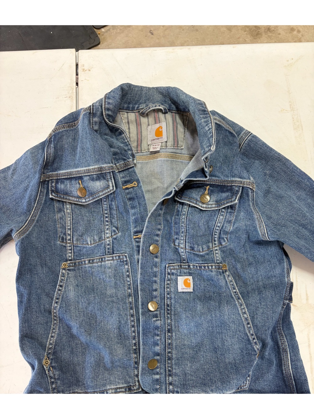 Carhartt Men's Denim Jacket in Faded Blue
